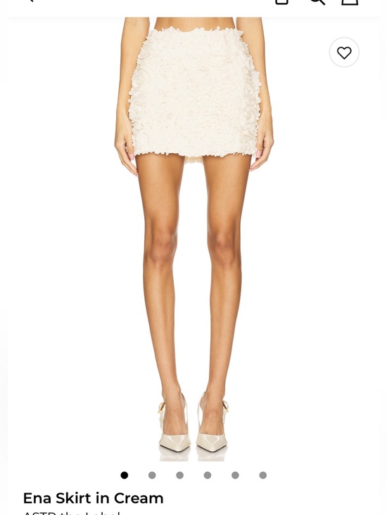 Astr Dresses & Skirts - Astr Ena Mini Skirt in Cream - Textured Floral Applique - Never Worn